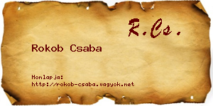 Rokob Csaba névjegykártya